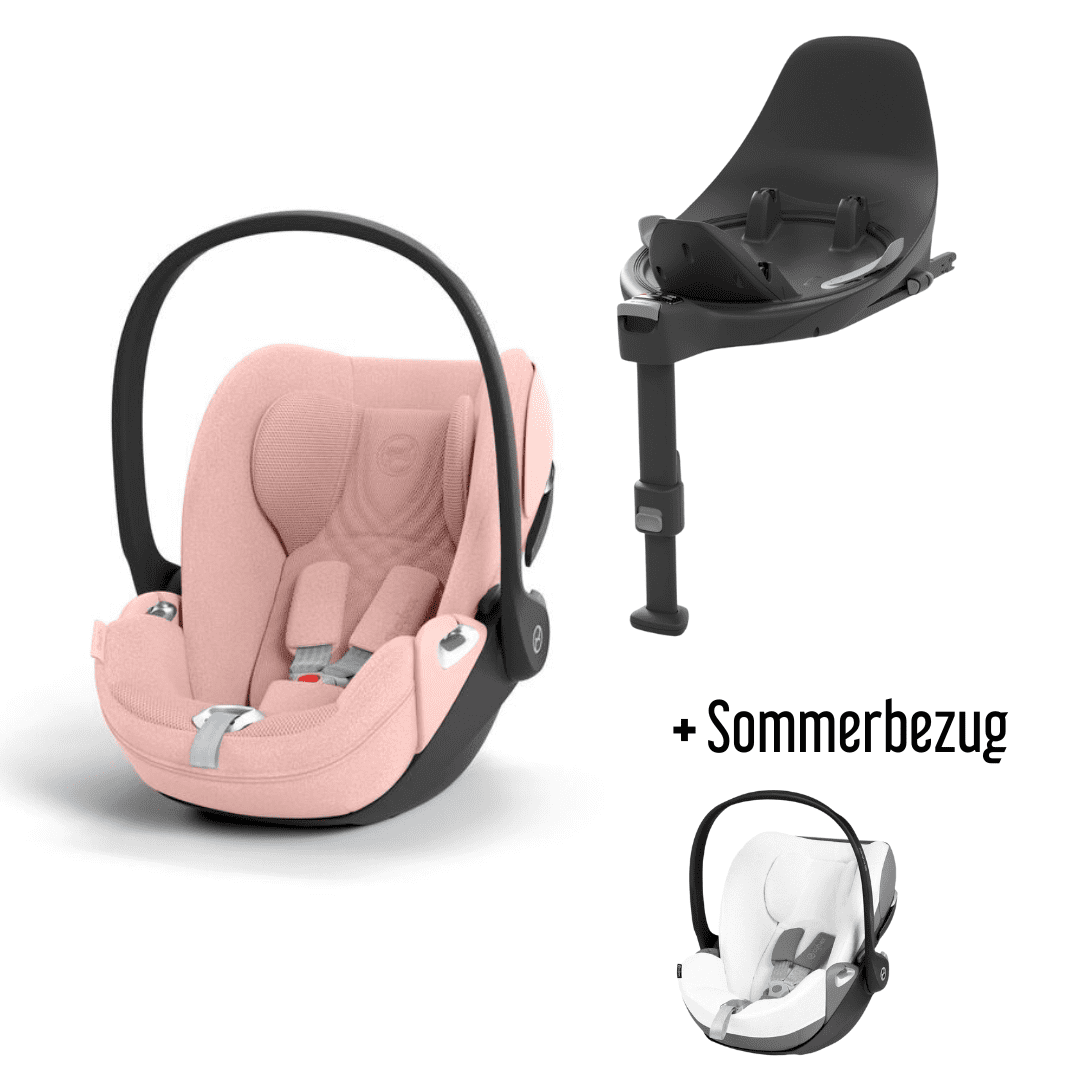 CYBEX Cloud T i-Size Plus light pink Babyschale inkl. Base T + Sommerbezug  – CYBEX Cloud T i-Size Plus light pink Babyschale inkl. Base T + Sommerbezug bei babybrands.de kaufen ✓ sicher, einfach & bequem online bestellen ✓